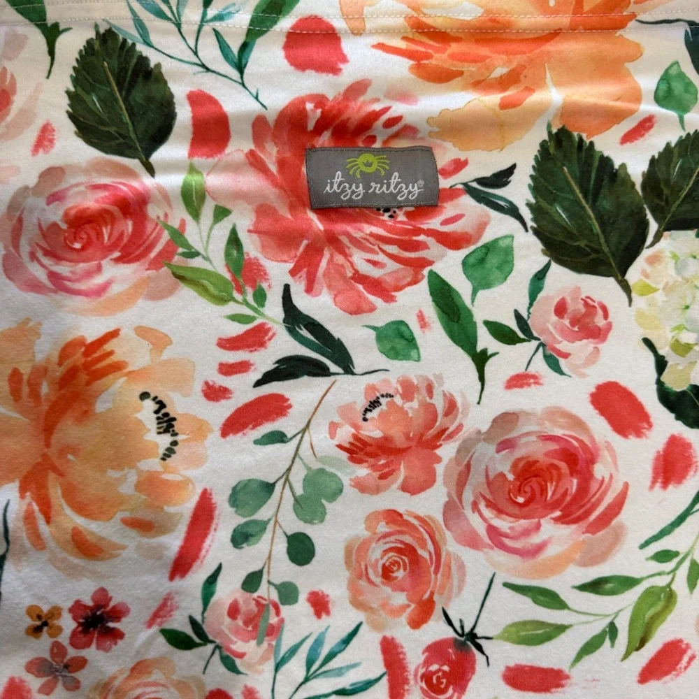 Itzy Ritzy Floral Nursing Cover Multi Use Car Seat‎ Stretchy Breathable